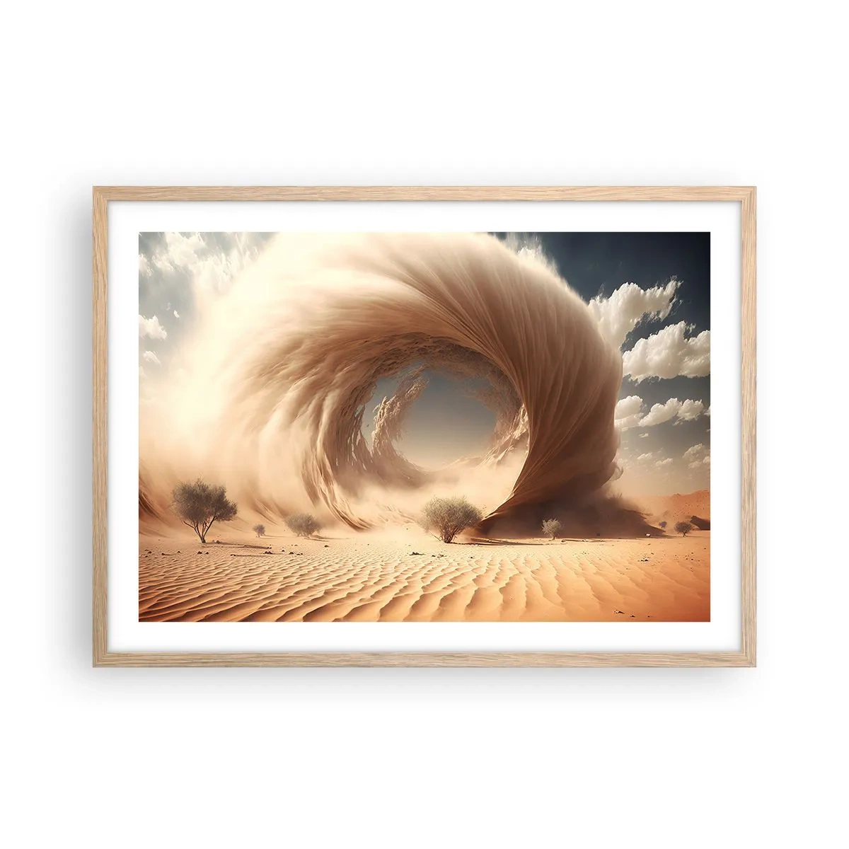 Poster in einem Rahmen aus heller Eiche - Geöffnetes Portal - 70x50 cm