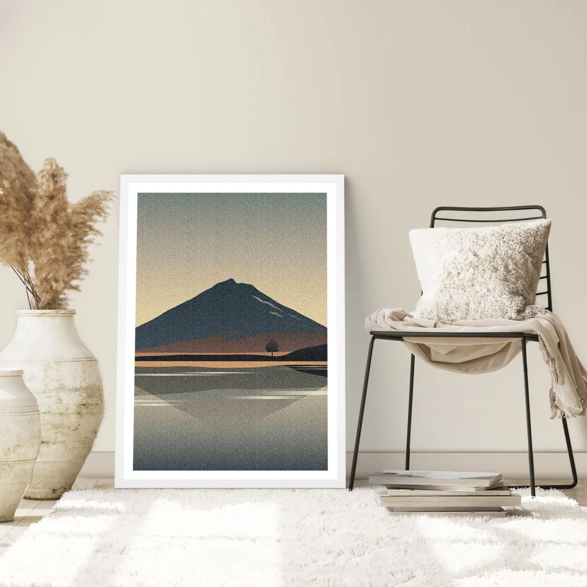 Poster in einem weißen Rahmen - Spiegelreflexion - 50x70 cm