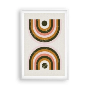 Poster in einem weißen Rahmen - Zwillingsabstraktion - 61x91 cm