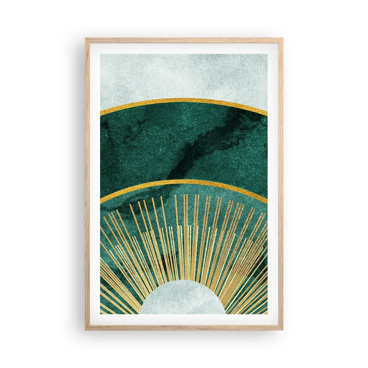 Poster in einem Rahmen aus heller Eiche - Anderes Sonnensystem - 61x91 cm