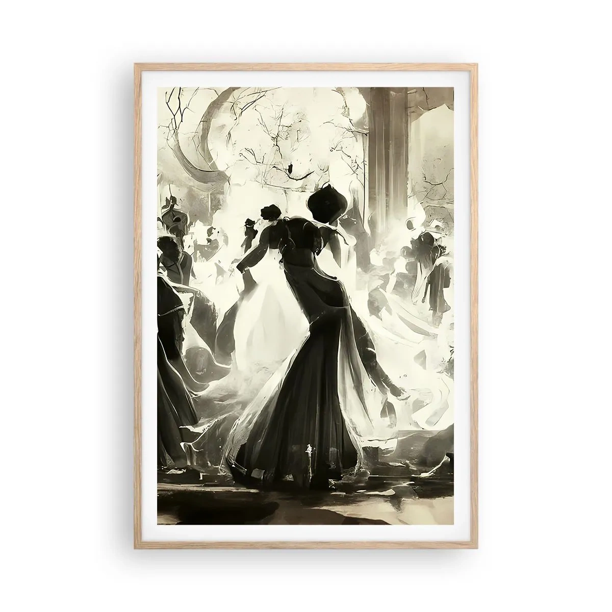Poster in einem Rahmen aus heller Eiche - Die große Maskerade - 70x100 cm