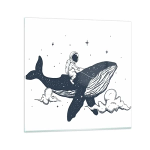 Glasbild - Bild auf glas - Weltraumabenteuer - 40x40 cm