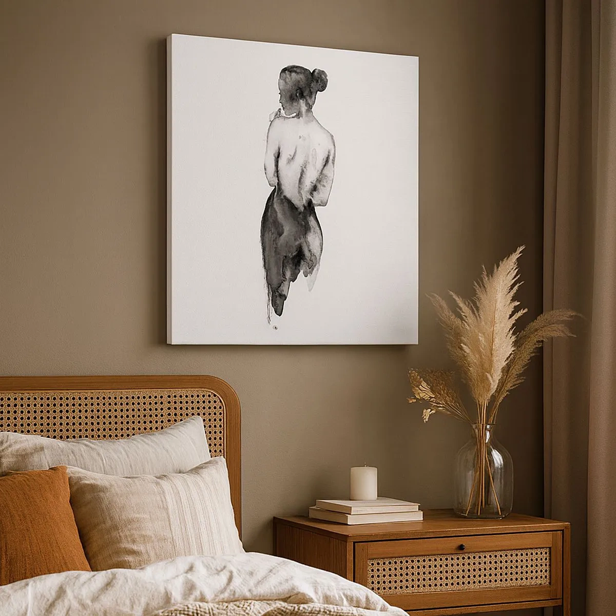 Bild auf Leinwand - Leinwandbild - Bei ihr verschwindet die Welt - 30x30 cm