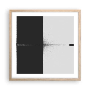 Poster in einem Rahmen aus heller Eiche - Direkt zum Ziel - 50x50 cm