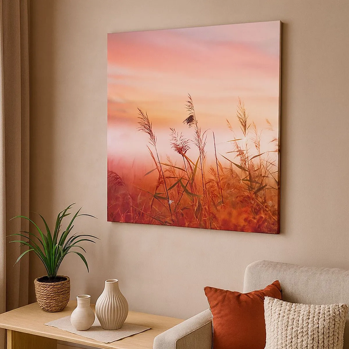 Bild auf Leinwand - Leinwandbild - Drachen, Löwenzahn, Wind - 30x30 cm