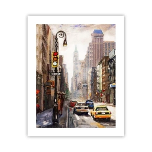 Poster - New York - auch im Regen bunt - 40x50 cm