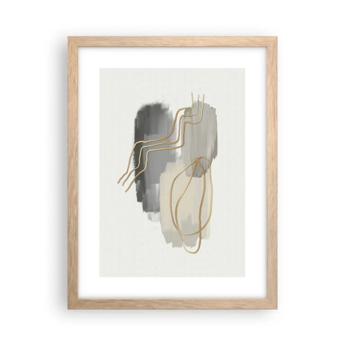 Poster in einem Rahmen aus heller Eiche - Dauer und Bewegung - 30x40 cm