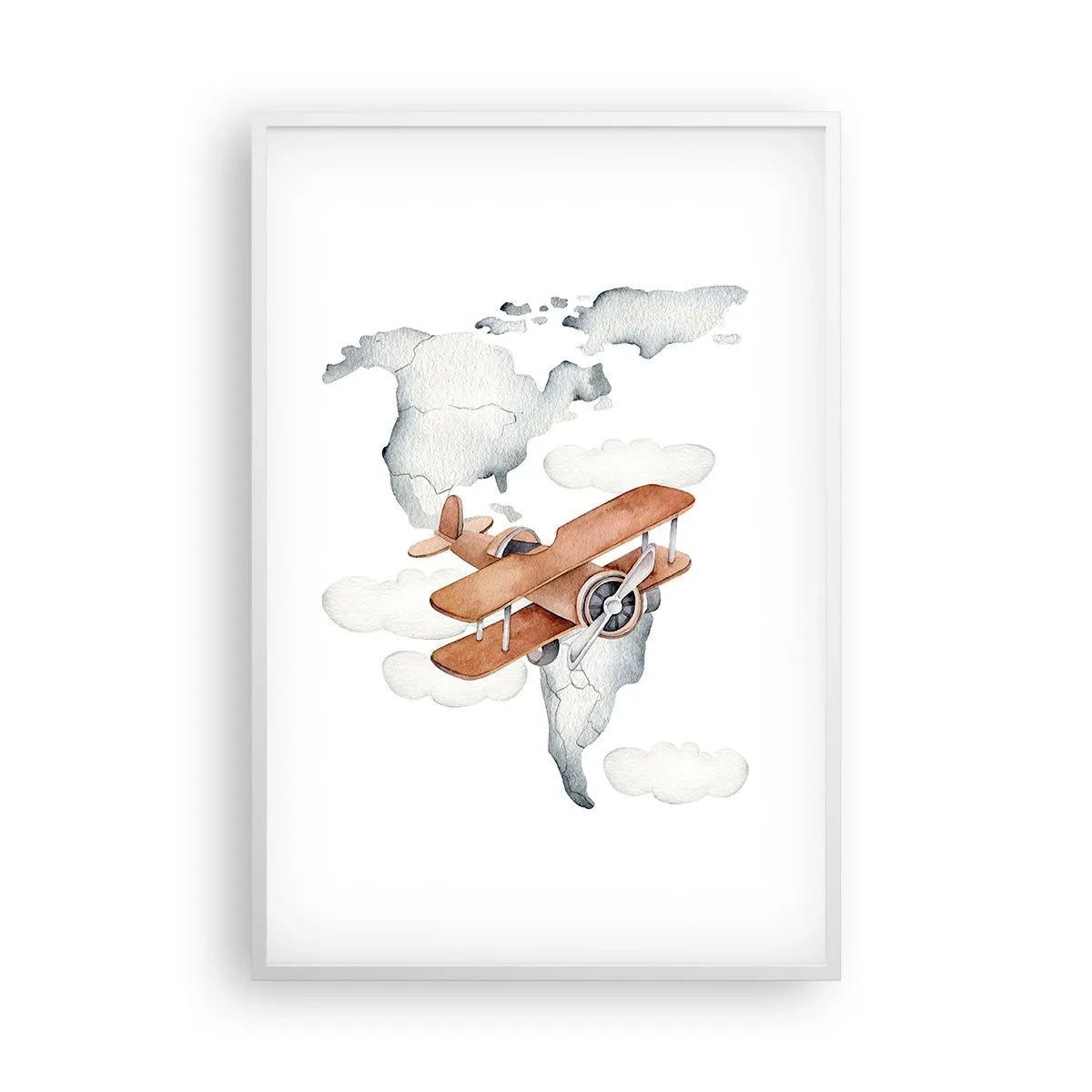 Poster in einem weißen Rahmen - Im Pioniergeist - 61x91 cm