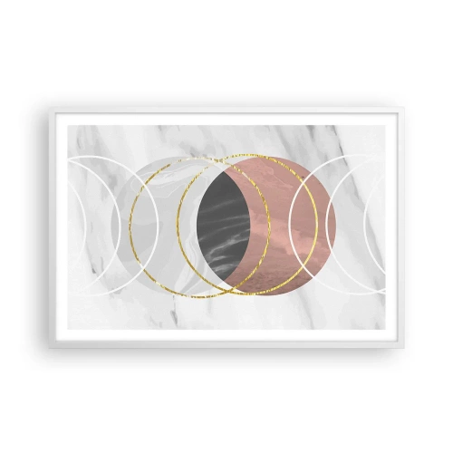 Poster in einem weißen Rahmen - Musik der Sphären - 91x61 cm