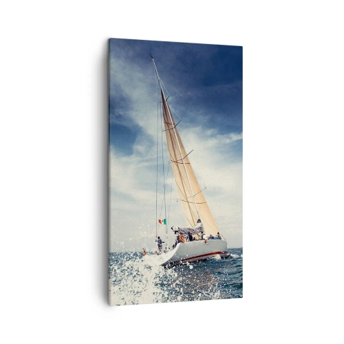 Bild auf Leinwand - Leinwandbild - Sie werden uns nicht einholen! - 45x80 cm