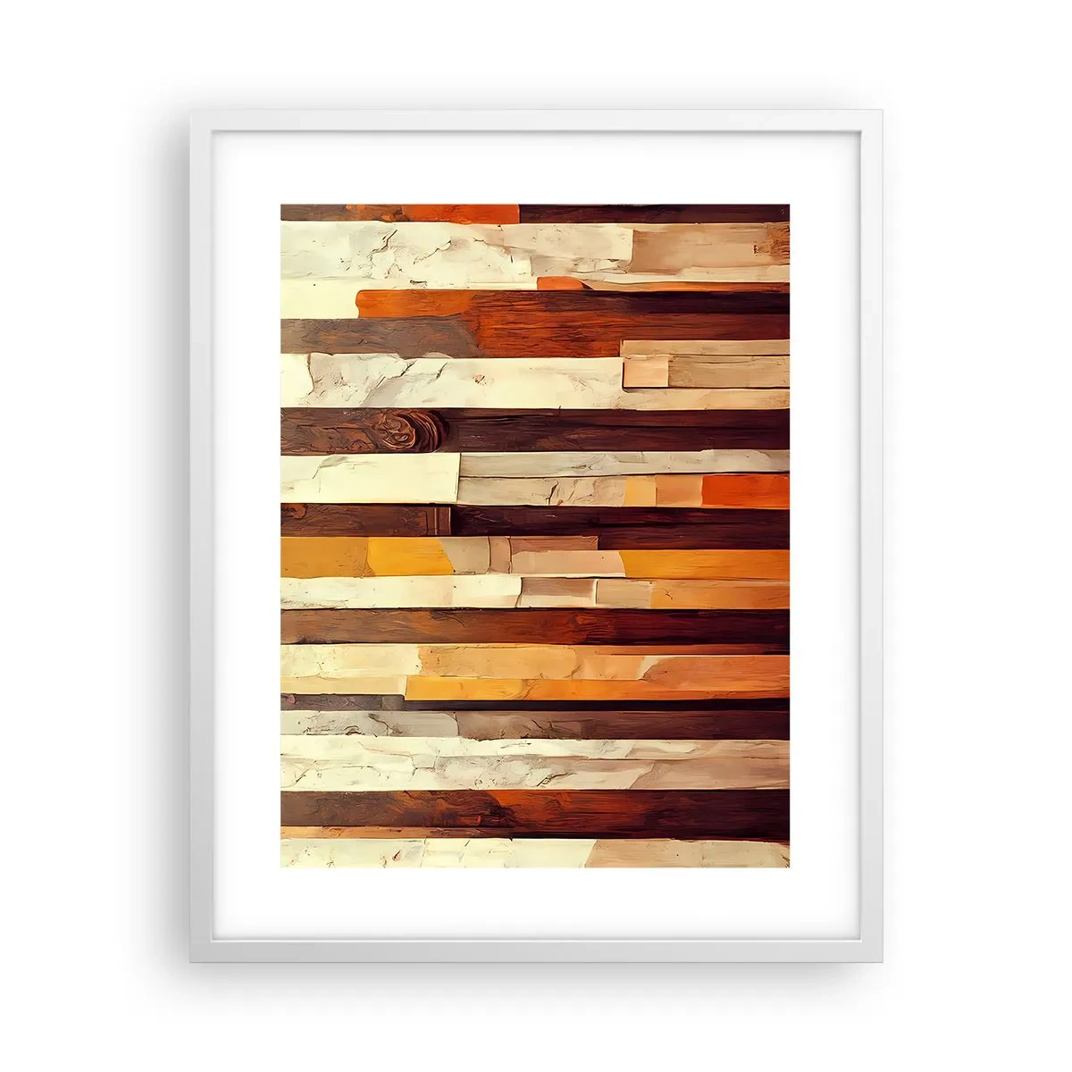 Poster in einem weißen Rahmen - Hymne der Waldbäume - 40x50 cm