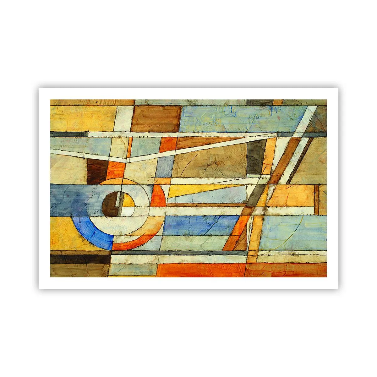 Poster - Kubismus auf der Baustelle - 91x61 cm