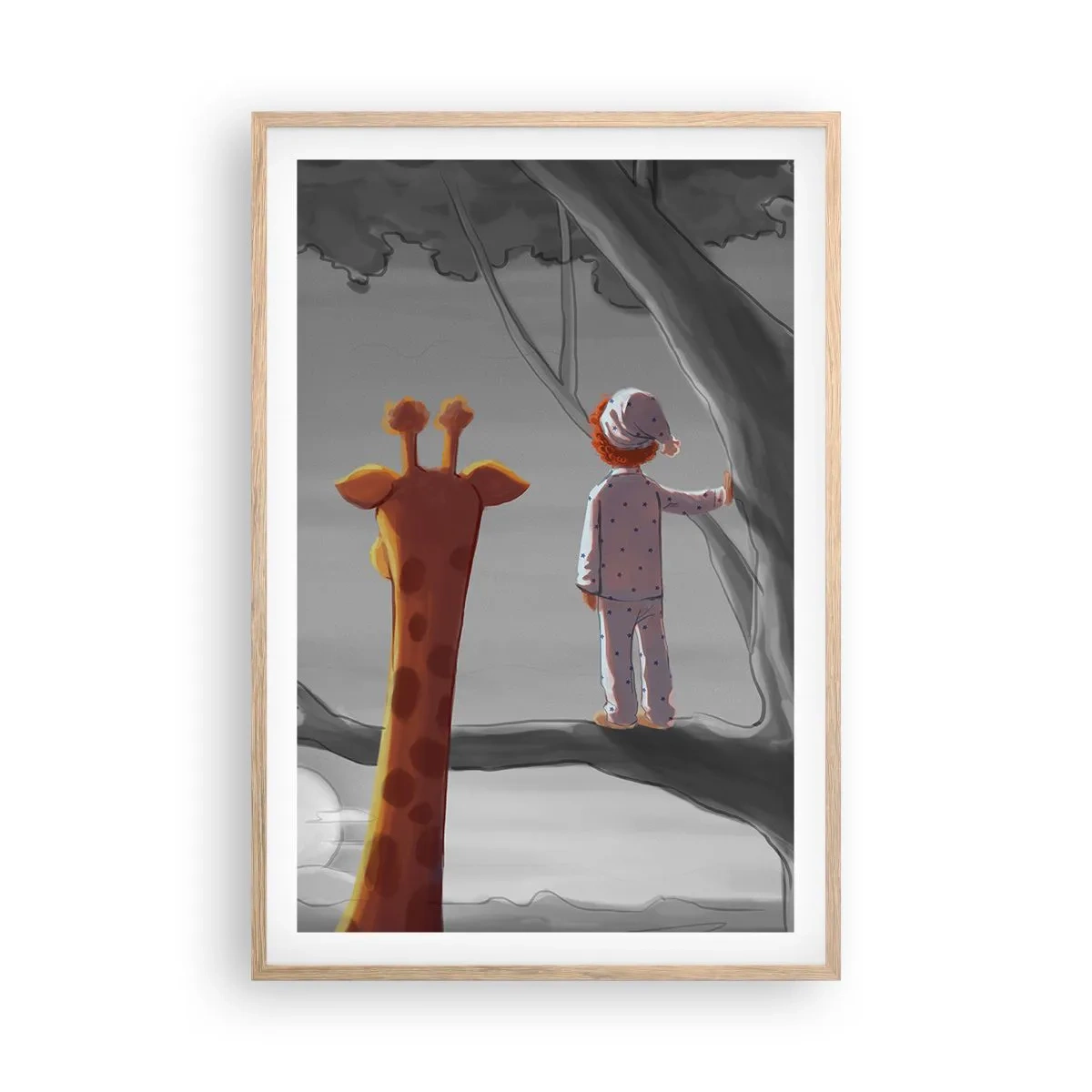 Poster in einem Rahmen aus heller Eiche - Das passiert wirklich - 61x91 cm