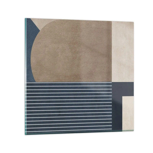 Glasbild - Bild auf glas - Komposition aus Einfachheit und Rundheit - 50x50 cm