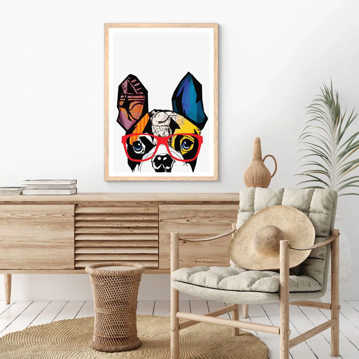 Poster in einem Rahmen aus heller Eiche - Intellektuelle - 61x91 cm