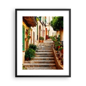 Poster in einem schwarzem Rahmen - Charme spanischer Feiertage - 40x50 cm