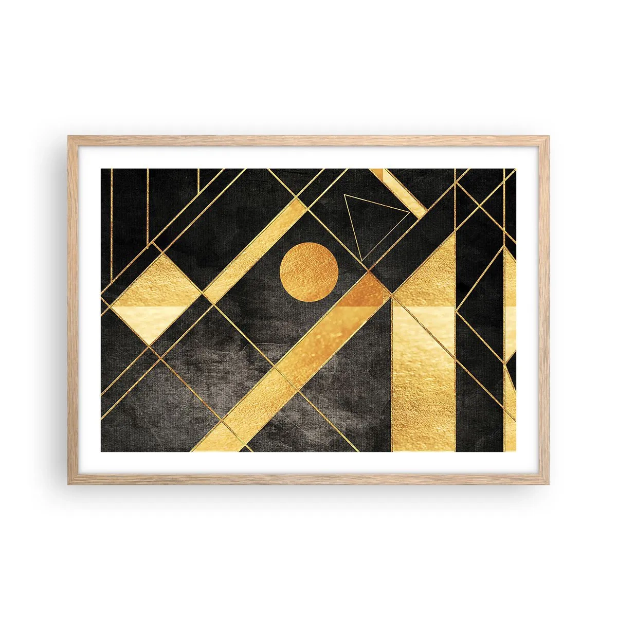 Poster in einem Rahmen aus heller Eiche - Die Sonne der Wüste - 70x50 cm