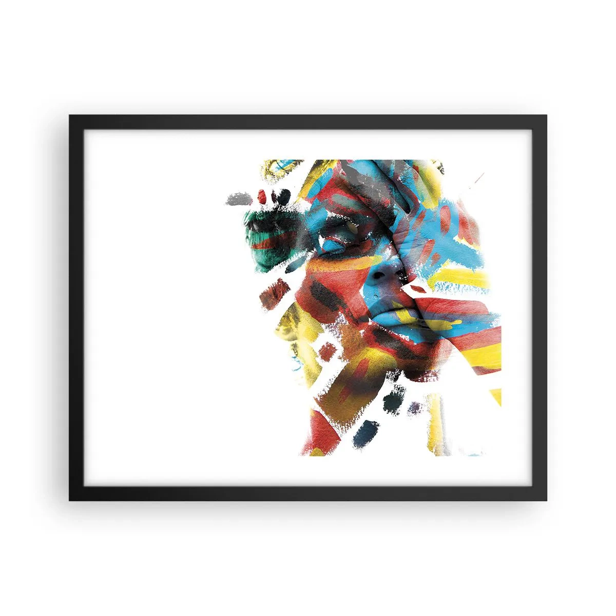 Poster in einem schwarzem Rahmen - Eine bunte Persönlichkeit - 50x40 cm