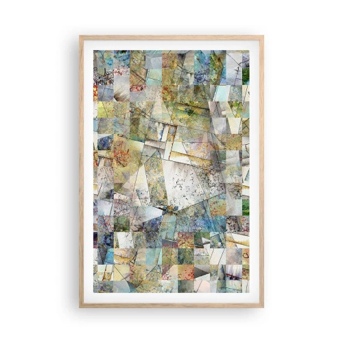 Poster in einem Rahmen aus heller Eiche - Geometrische Mischung - 61x91 cm