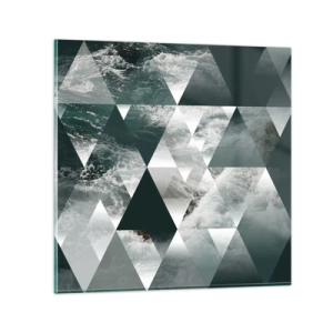 Glasbild - Bild auf glas - Kristallperspektive - 70x70 cm