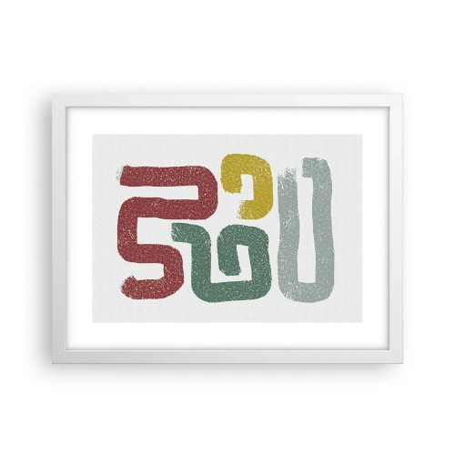 Poster in einem weißen Rahmen - In einer unbekannten Sprache - 40x30 cm