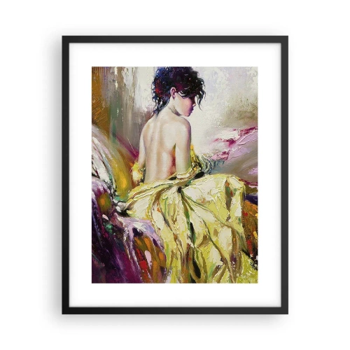 Poster in einem schwarzem Rahmen - Zwischen den Lippen und dem Rand der Tasse - 40x50 cm