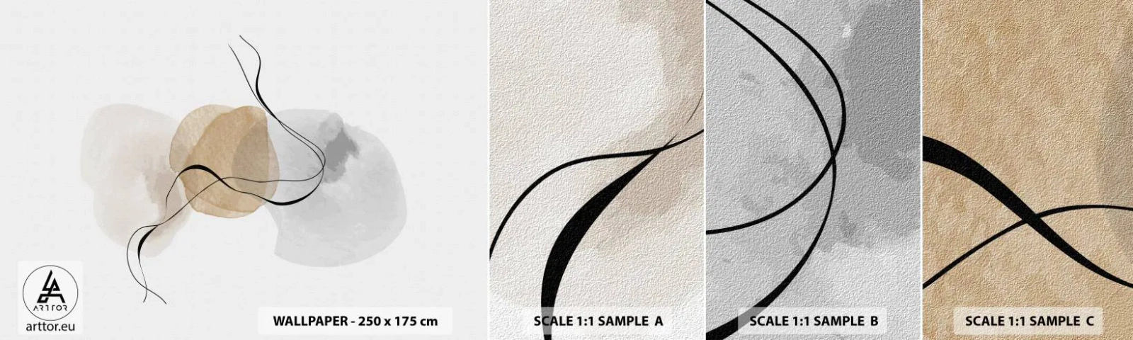 Fototapetenmuster Standard Eco - Luftperlen - Abstraktion, Stück, Modernes Muster - 100x30 cm