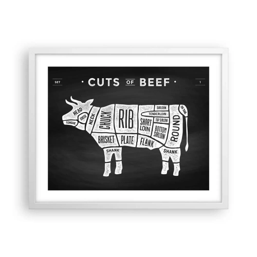 Poster in einem weißen Rahmen - Metzger Grundierung - 50x40 cm