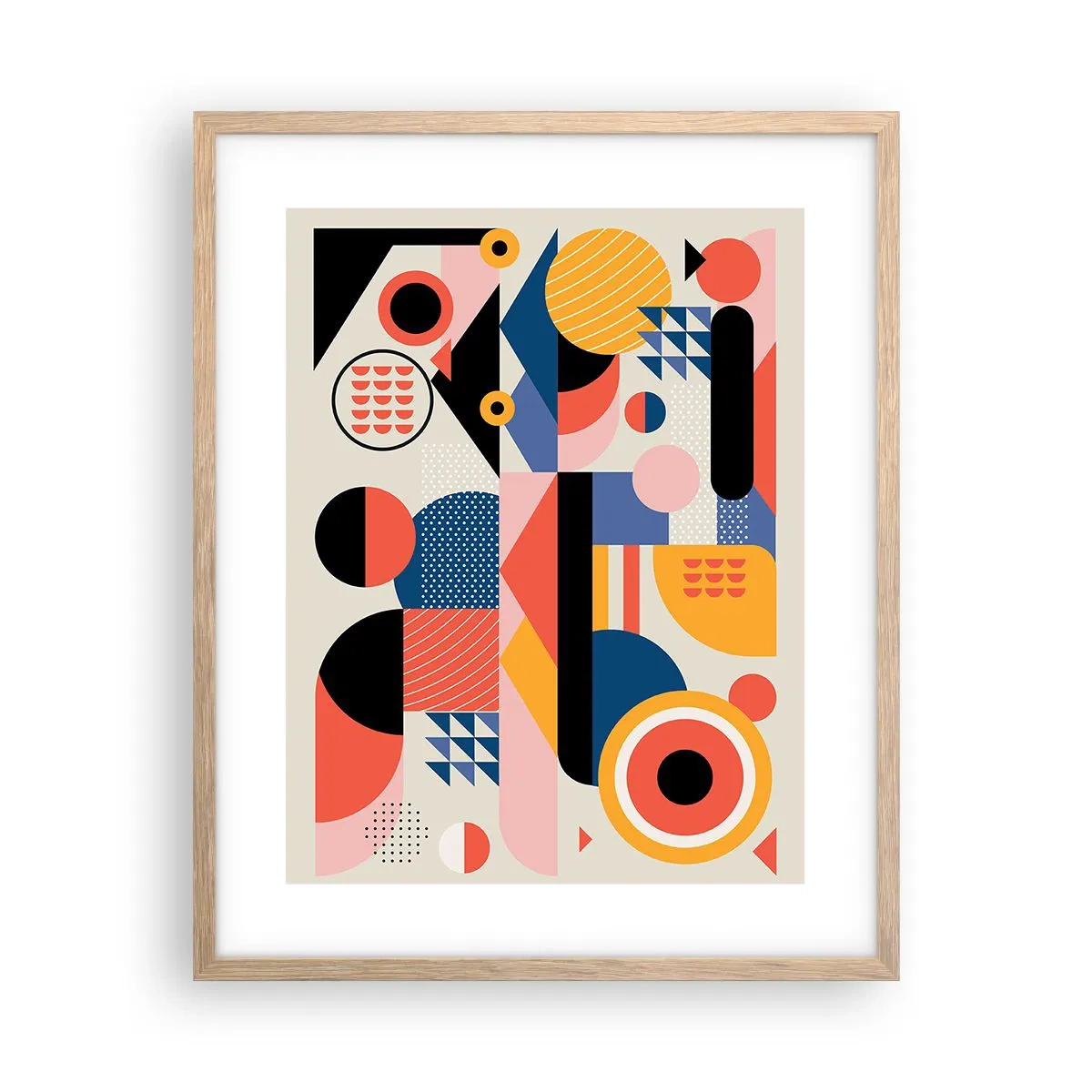 Poster in einem Rahmen aus heller Eiche - Komposition: Na, los, spiel! - 40x50 cm