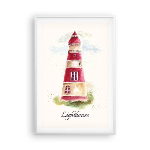 Poster in einem weißen Rahmen - Das Wetter ringsum ist immer gut - 61x91 cm