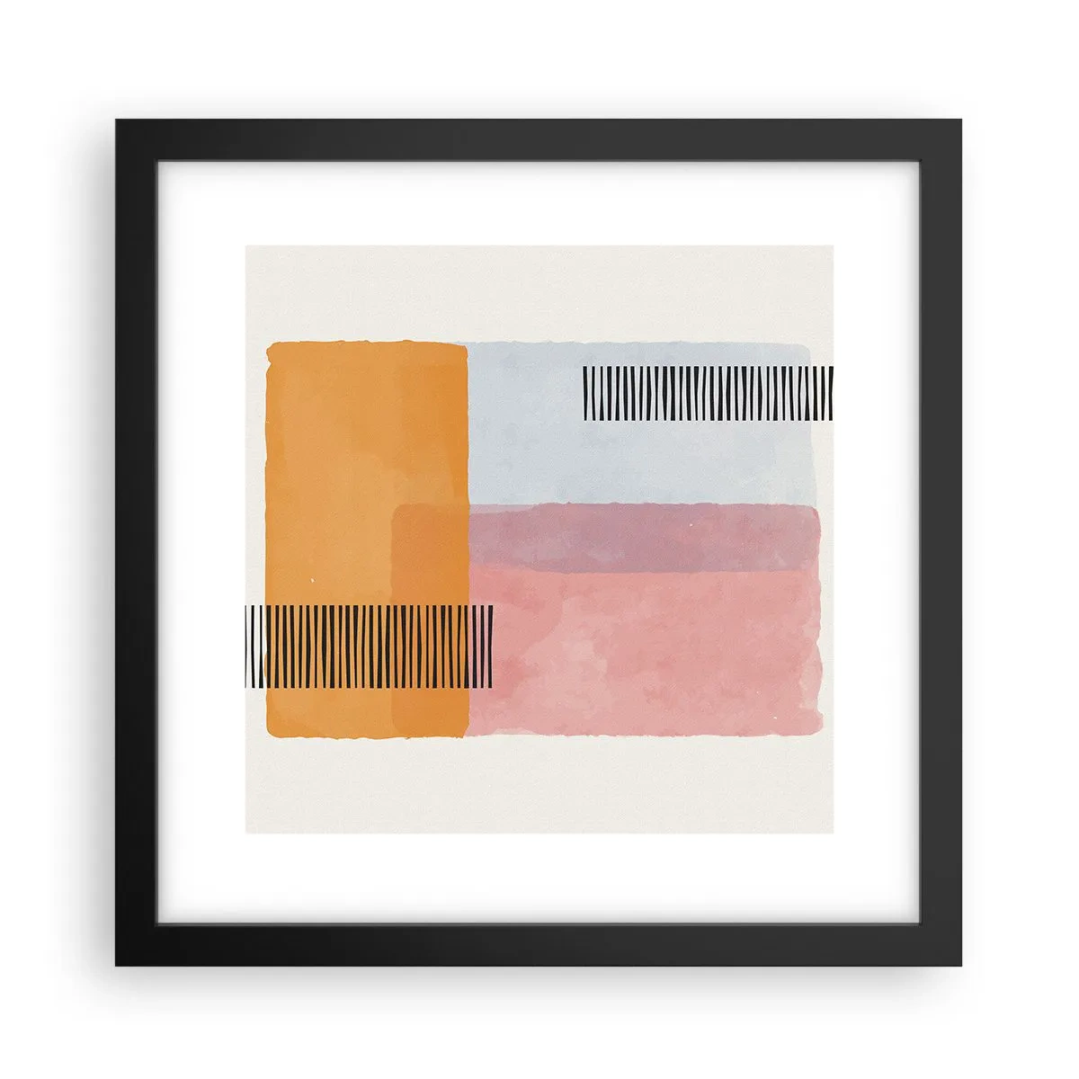 Poster in einem schwarzem Rahmen - Von Ecke zu Ecke - 30x30 cm