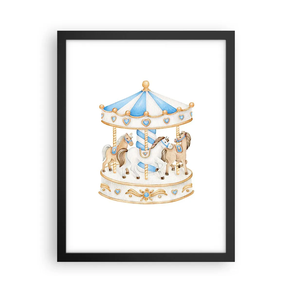Poster in einem schwarzem Rahmen - Süße Kindheit - 30x40 cm
