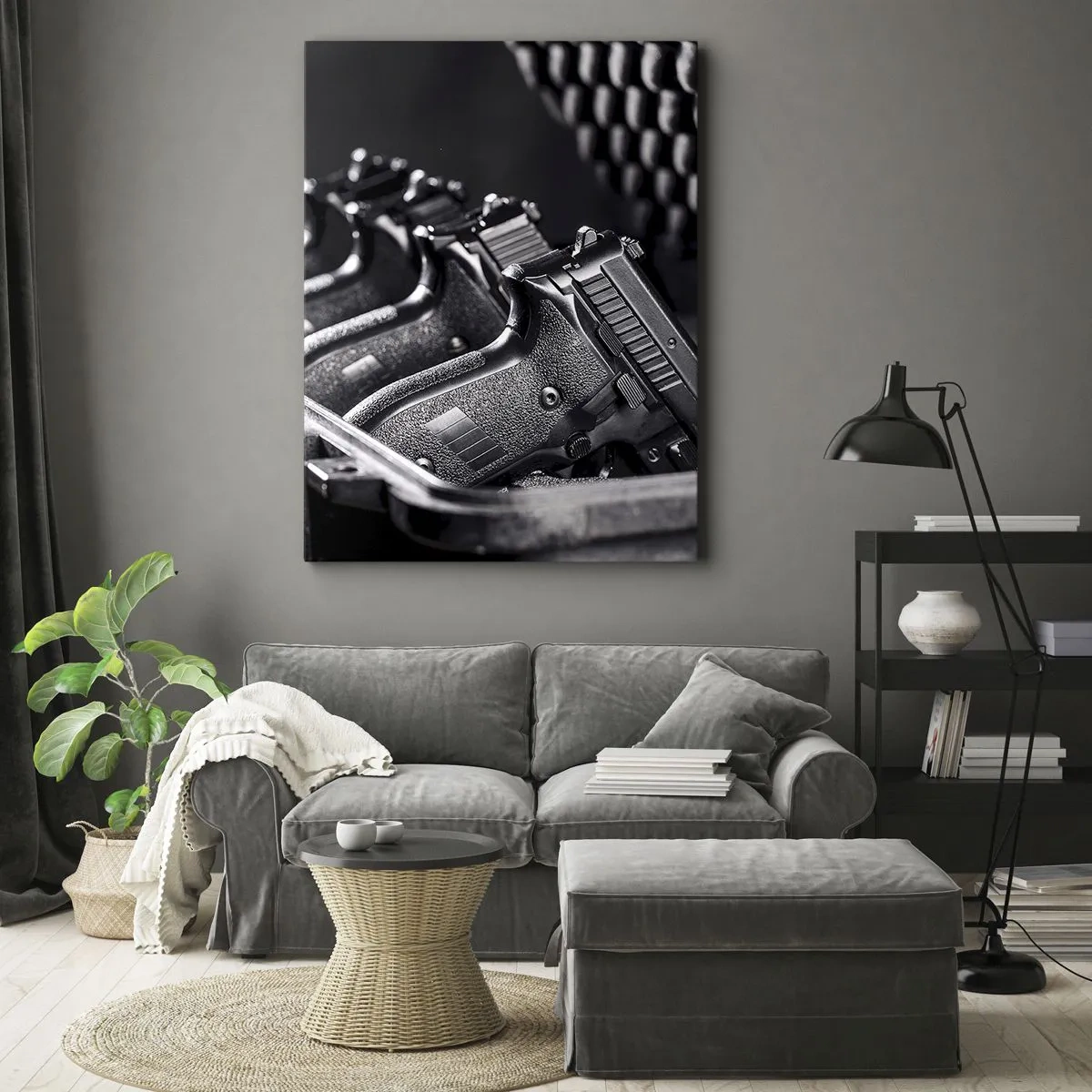 Bild auf Leinwand - Leinwandbild - Männersport - 65x120 cm