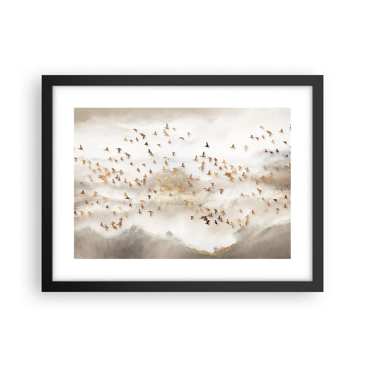 Poster in einem schwarzem Rahmen - Es ist schon die Zeit… - 40x30 cm
