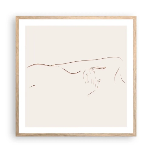 Poster in einem Rahmen aus heller Eiche - Die Form des Verlangens - 60x60 cm