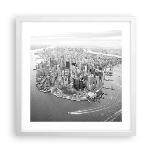 Poster in einem weißen Rahmen - Und wie kann es man nicht lieben? - 40x40 cm