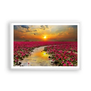 Poster in einem weißen Rahmen - Das geheime Leben des Sees - 91x61 cm