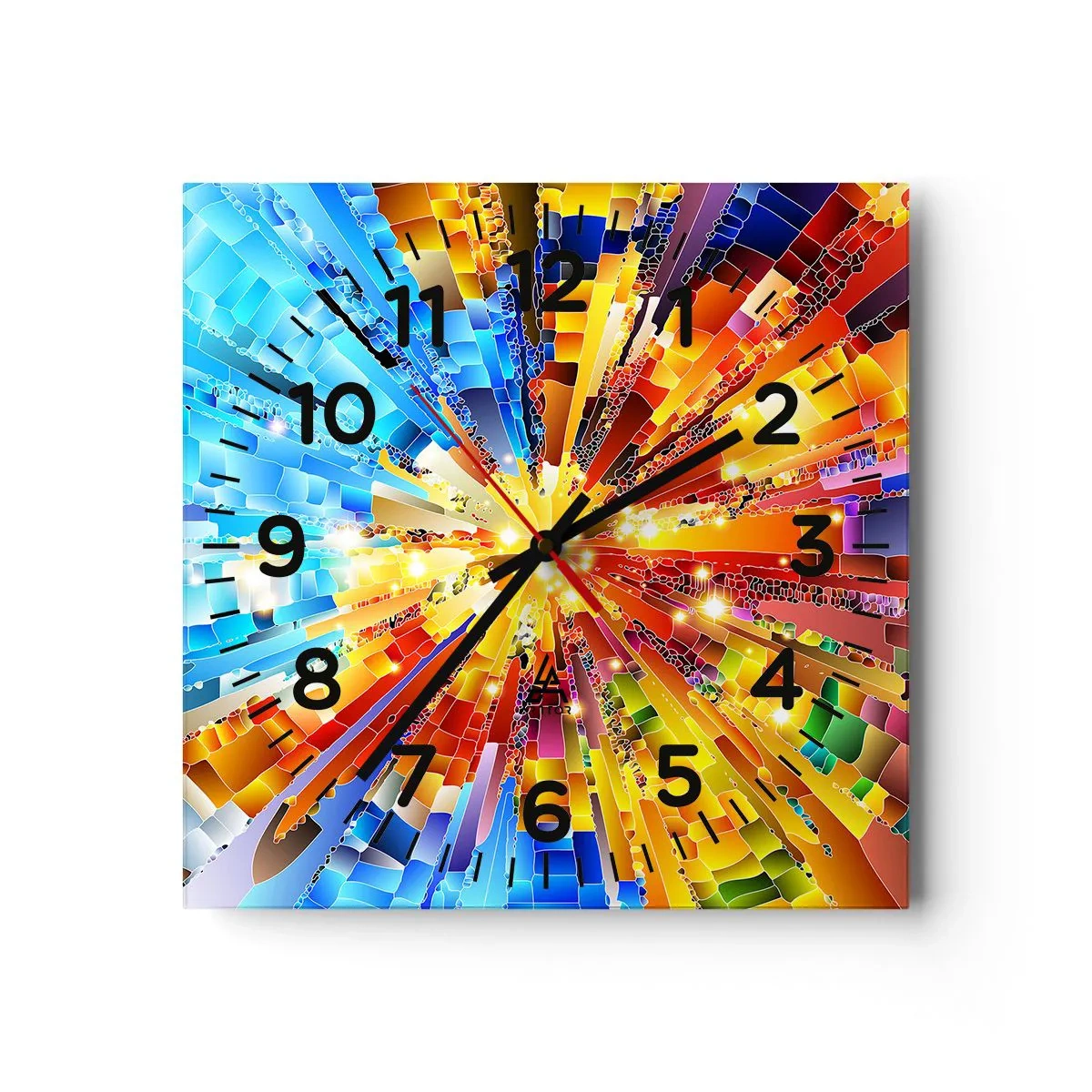 Wanduhr - Glasuhr - In Medienauflösung - 30x30 cm