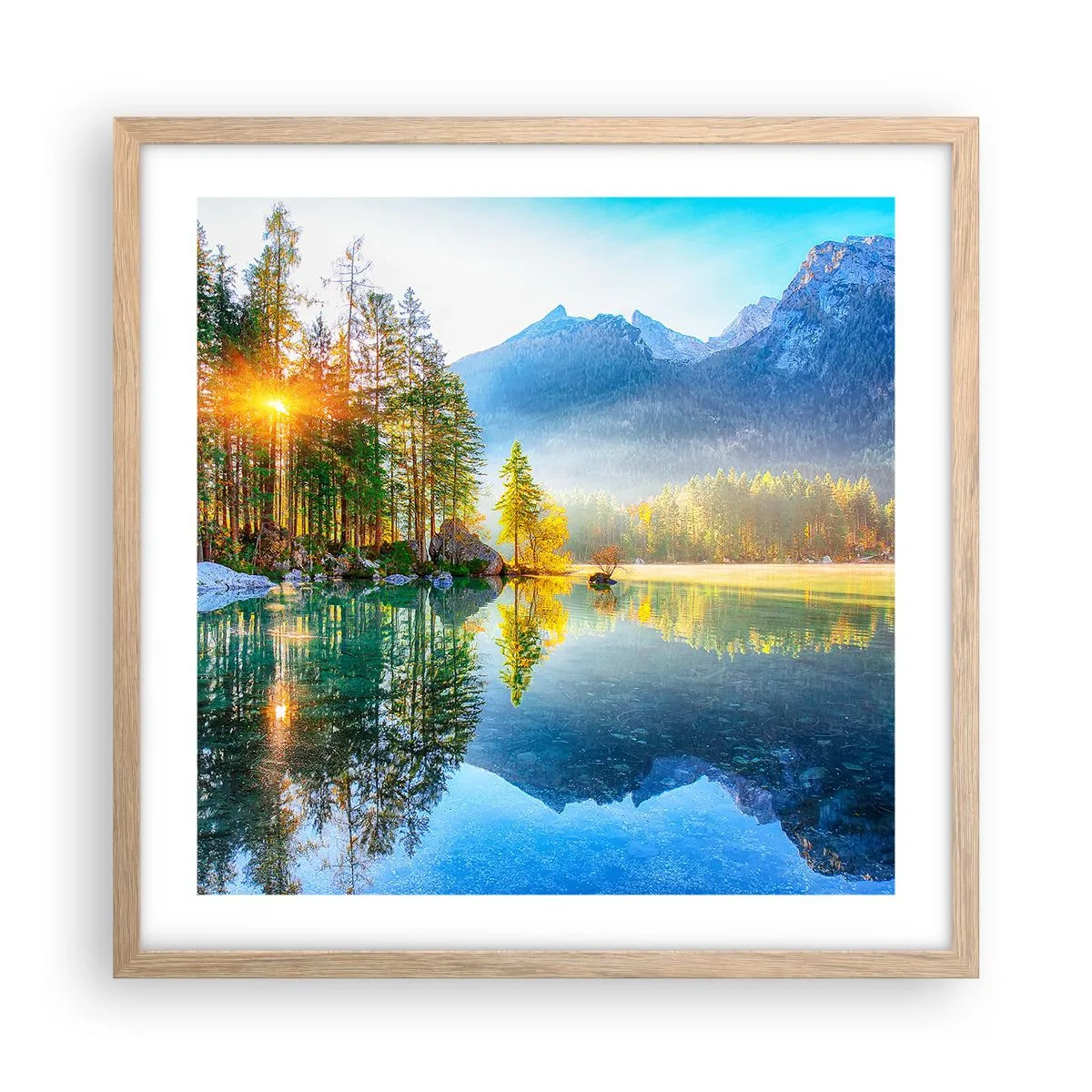 Poster in einem Rahmen aus heller Eiche - Majestät und Süße - 50x50 cm