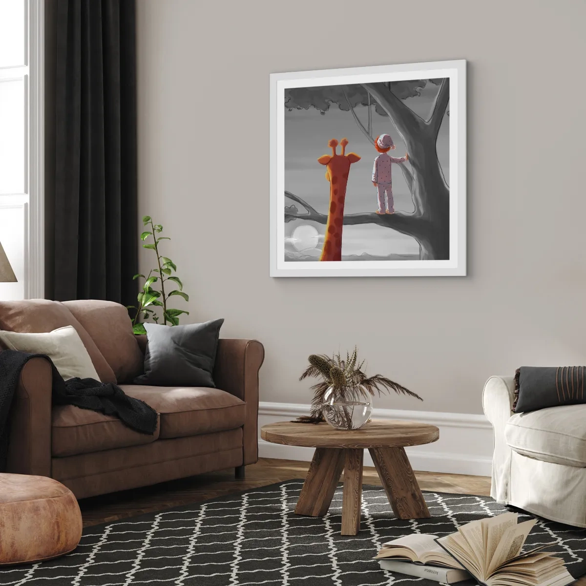 Poster in einem weißen Rahmen - Das passiert wirklich - 60x60 cm