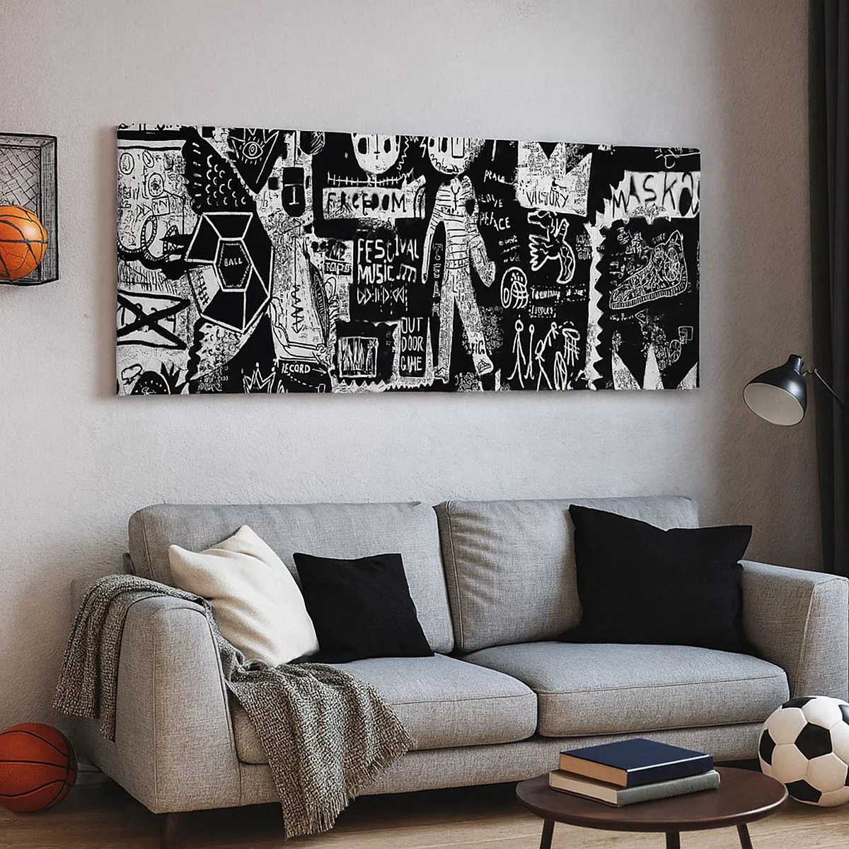 Bild auf Leinwand - Leinwandbild - Spirituelle Jugend des Gesetzes und der Freude - 100x40 cm