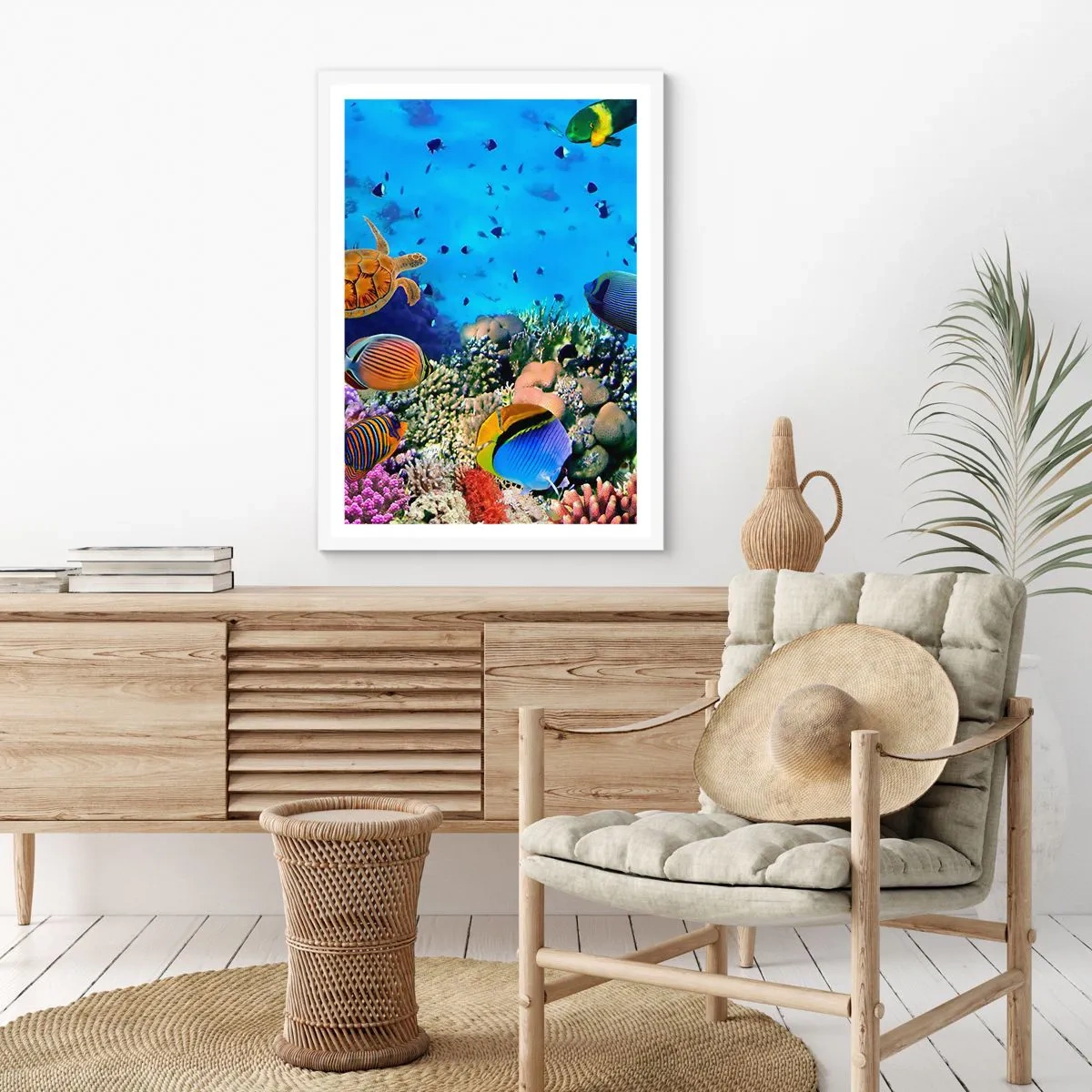 Poster in einem weißen Rahmen - Und was wissen wir über das Leben ... - 50x70 cm