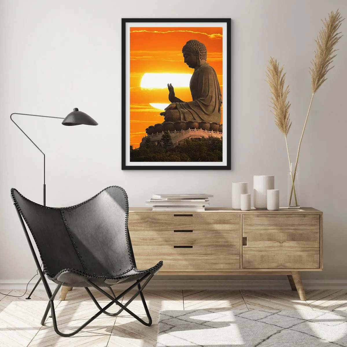 Poster in einem schwarzem Rahmen - Keine Angst vor der Welt - 40x50 cm