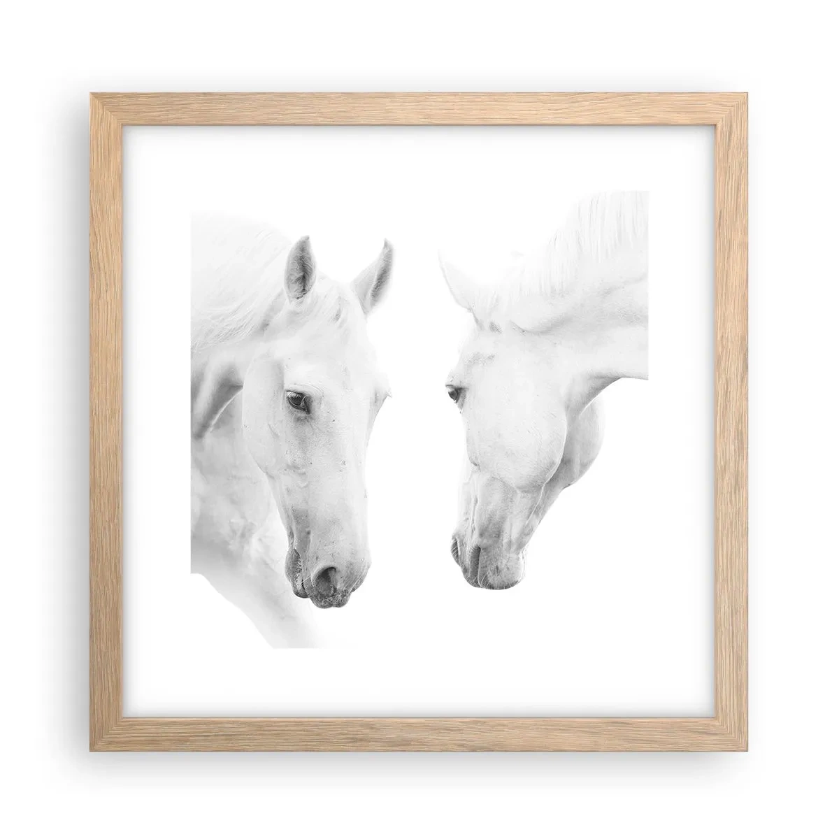 Poster in einem Rahmen aus heller Eiche - Ist das Freundschaft...? - 30x30 cm