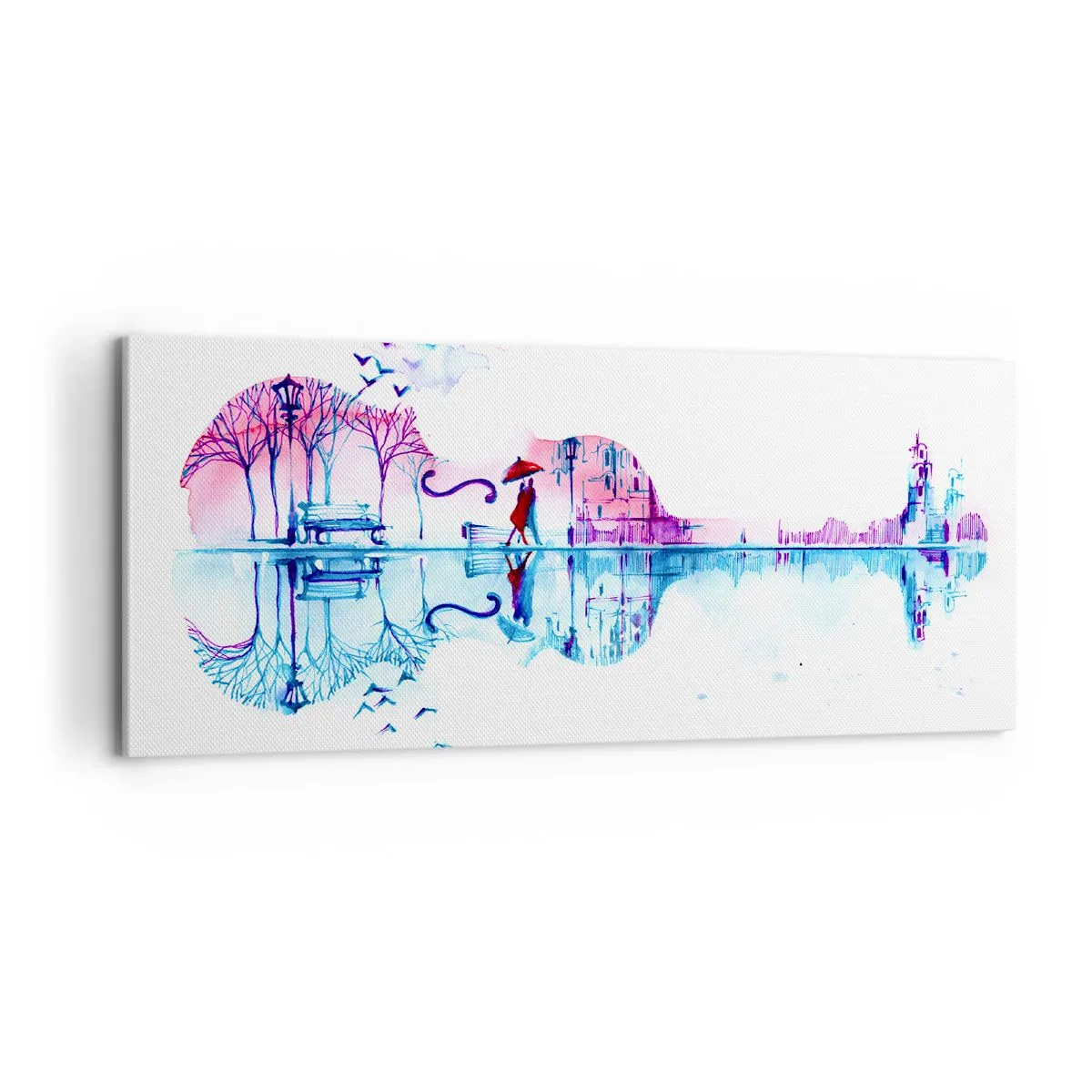 Bild auf Leinwand - Leinwandbild - Ich bringe dir ein paar Regenbögen - 100x40 cm