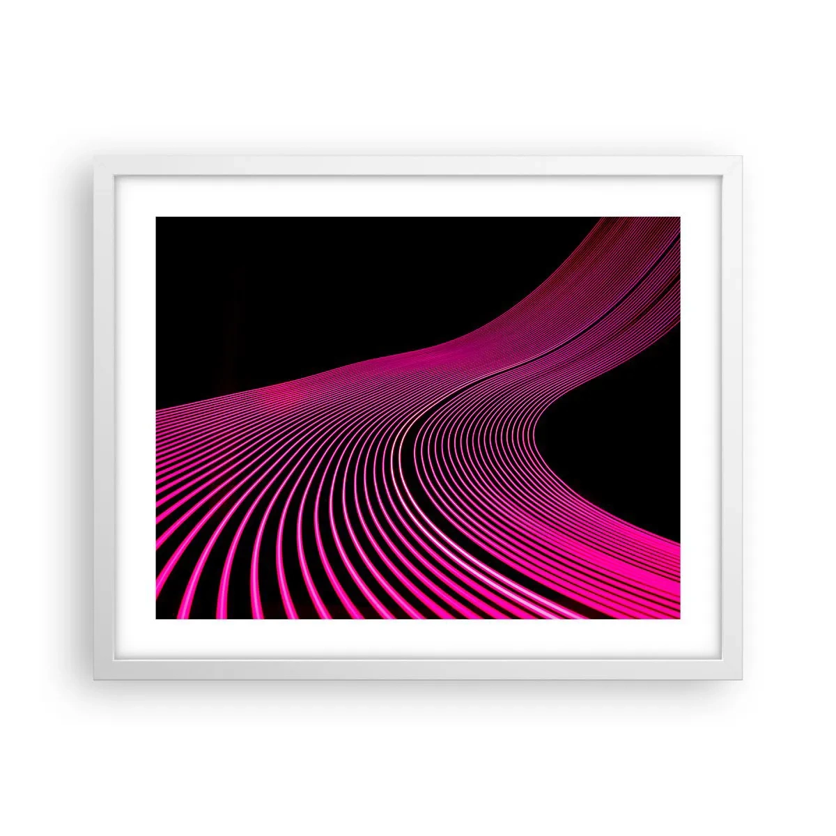 Poster in einem weißen Rahmen - Allee des Lichts - 50x40 cm