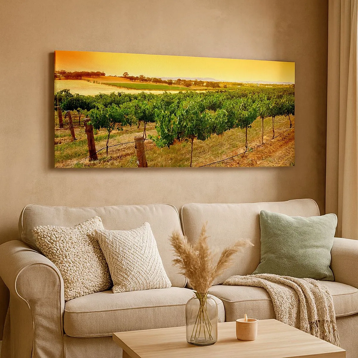 Bild auf Leinwand - Leinwandbild - Holen Sie sich einen Drink von der Sonne - 100x40 cm