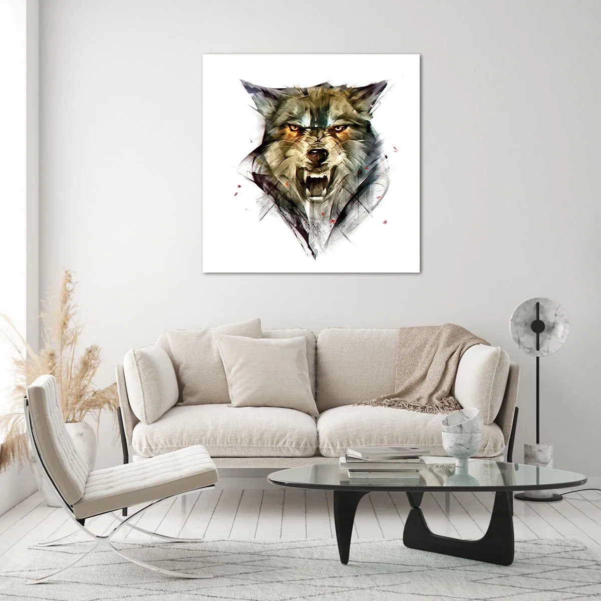 Glasbild - Bild auf glas - Kein Schritt näher! - 40x40 cm