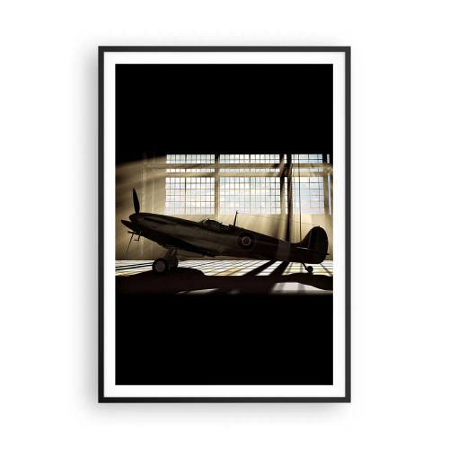 Poster in einem schwarzem Rahmen - Die Ruhe eines Kriegers - 70x100 cm