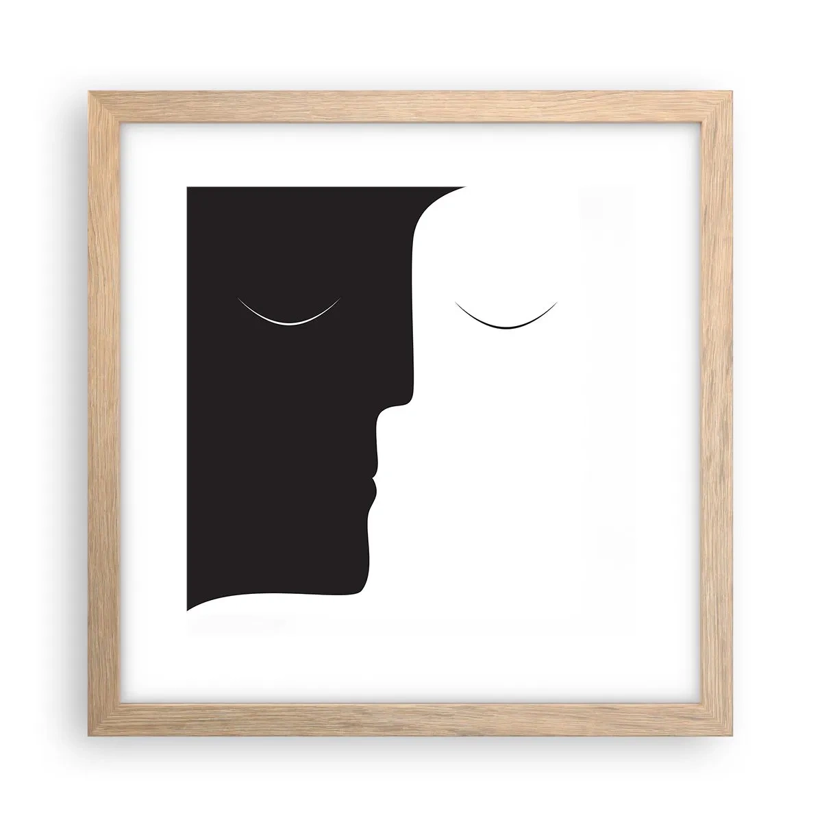 Poster in einem Rahmen aus heller Eiche - Einheit der Gegensätze - 30x30 cm